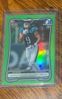 2026 Bowman Chrome Makai Lemon Green Refractor Rookie RC /399 #BCV-119 Eagles