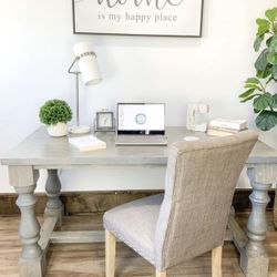 Custom farmhouse Office Desk Study Filling Cabinet Solid Wood Modern Rustic Office File Writing Restoration Hardware Insp Carpenter Bookcase