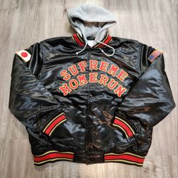 SUPREME HOMERUN HOODED SATIN JACKET SZ XL SS25 NEW 🥵🥵✅️✅️