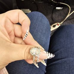 2.5 Carat Created Diamond Engagement Ring Set