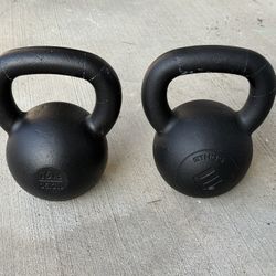 35lb kettlebell pair