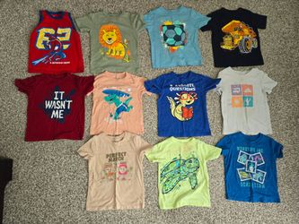 Toddler Boy Clothes Size 3T Bundle of Short Sleeve and Long Sleeve T-Shirts