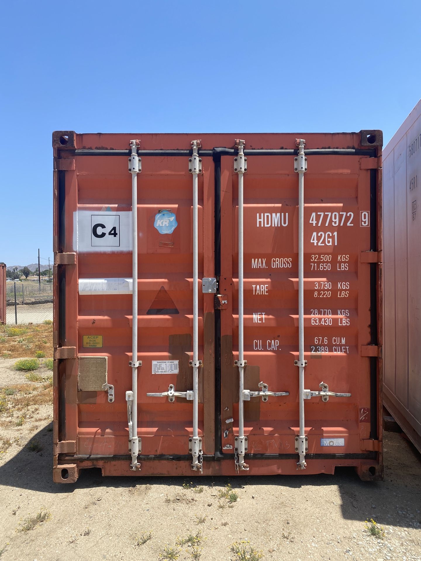 20” Used Steel Storage Shipping Containers