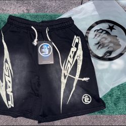 Brand New Black Hellstar Shorts, Never Worn Before, Size Medium Mens,working nfc