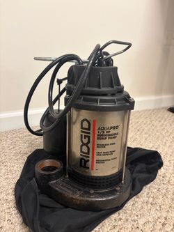 RIDGID 1/2 HP Stainless Steel & Cast Iron Submersible Sump Pump - Tested!