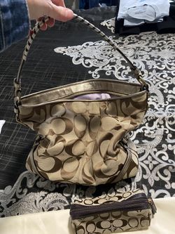Coach purse, wallet and makeup case