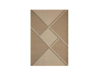 NEW! ABANI 6′ x 9′ Beige/Grey Rectangular Indoor/Outdoor Geometric Rug