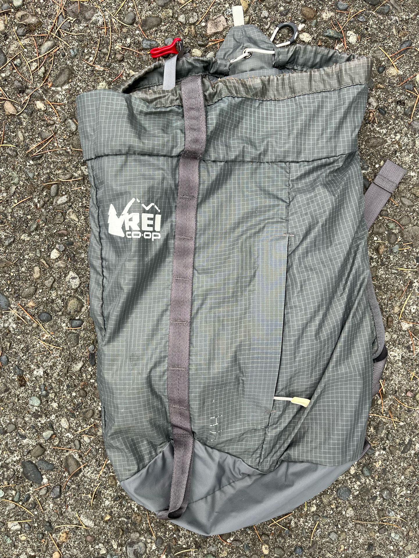 Grey REI Flash 18 Hiking Backpack