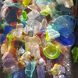 Antique / Vintage Broken Glass Pieces