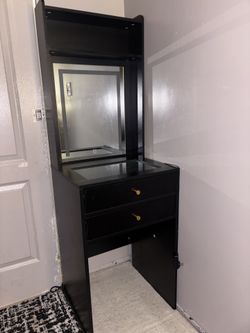 Black Vanity + Storage 