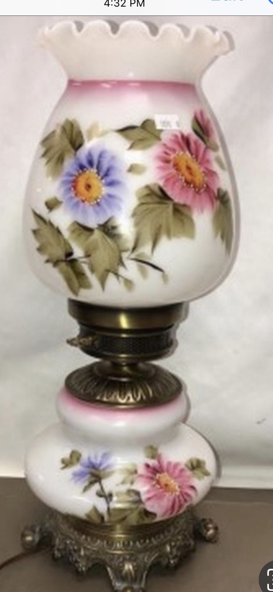 Vintage Handpainted Lamp