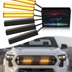 6Pcs Amber Grill Lights for 2024 2025 Toyota Tacoma LED Grille Marker Light 4th Gen Tacoma Accessories Front Bumper Raptor Lamp