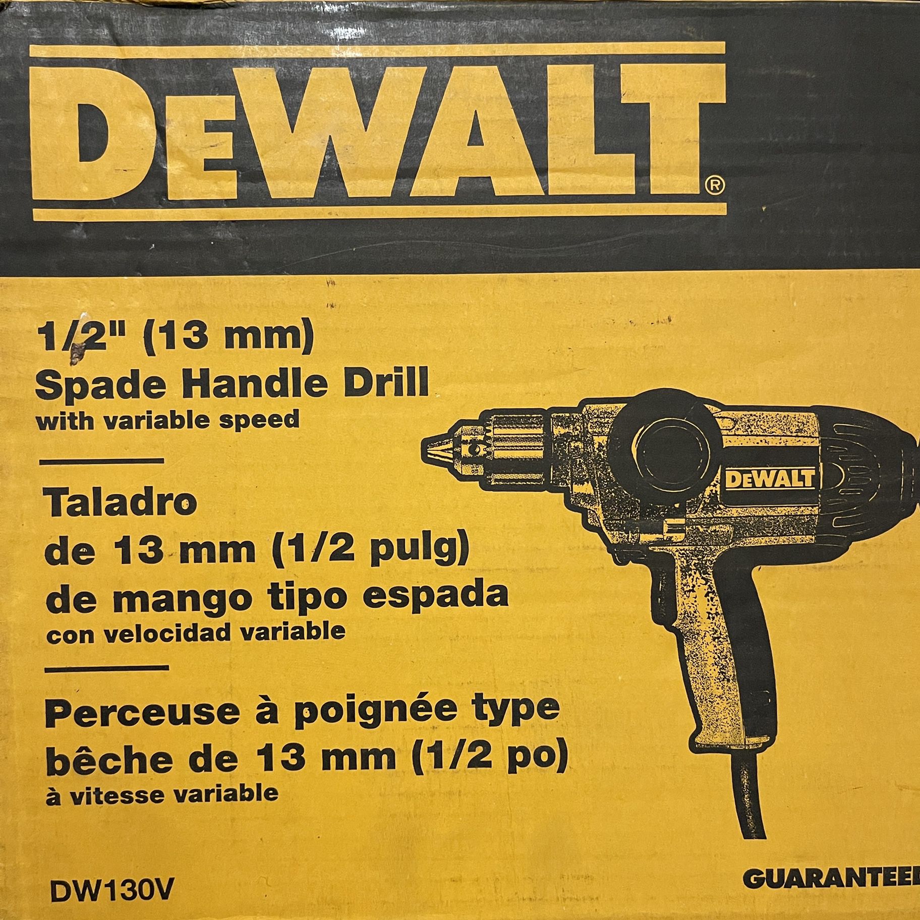 DeWALT Electric Drill 1/2in Spade Handle