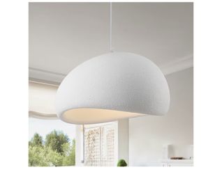Luces Colgantes Wabi Sabi de 15.7 pulgadas para Isla de Cocina, Accesorio de Iluminación de Montaje en Techo, Lámpara Japonesa Moderna Blanca Japandi,