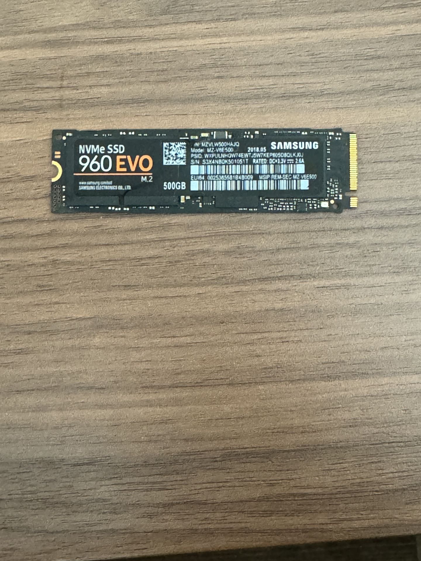 Samsung M.2 Nvme Ssd 500gb