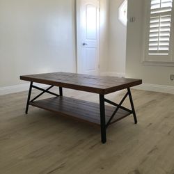 Rustic industrial coffee table