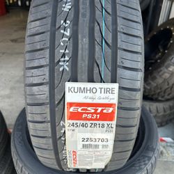 245/40/18 New set Of Kumho tires Installed 