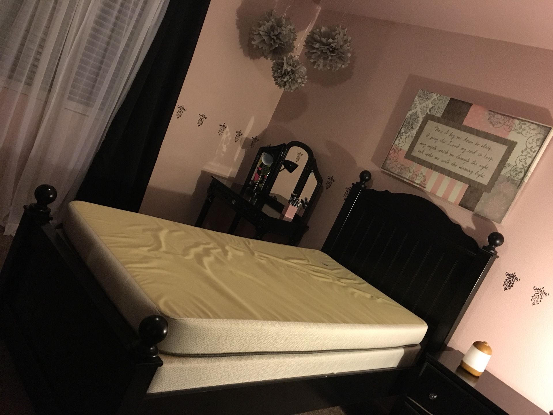 Twin black bed frame
