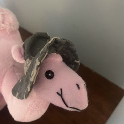 Afghan Pink Camel Plushie Stuffed Animal In Bucket Hat