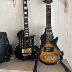 Mini Electric And Bass Guitars 