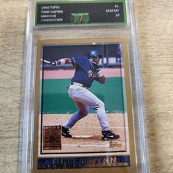 1998 Topps - #1 Tony Gwynn MINTED AT COOPERSTOWN EJE GEM-MINT 10
