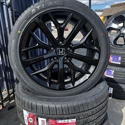 SET OF FOUR 18” HONDA WHEELS AND TIRES