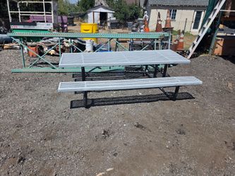 Metal picnic tables