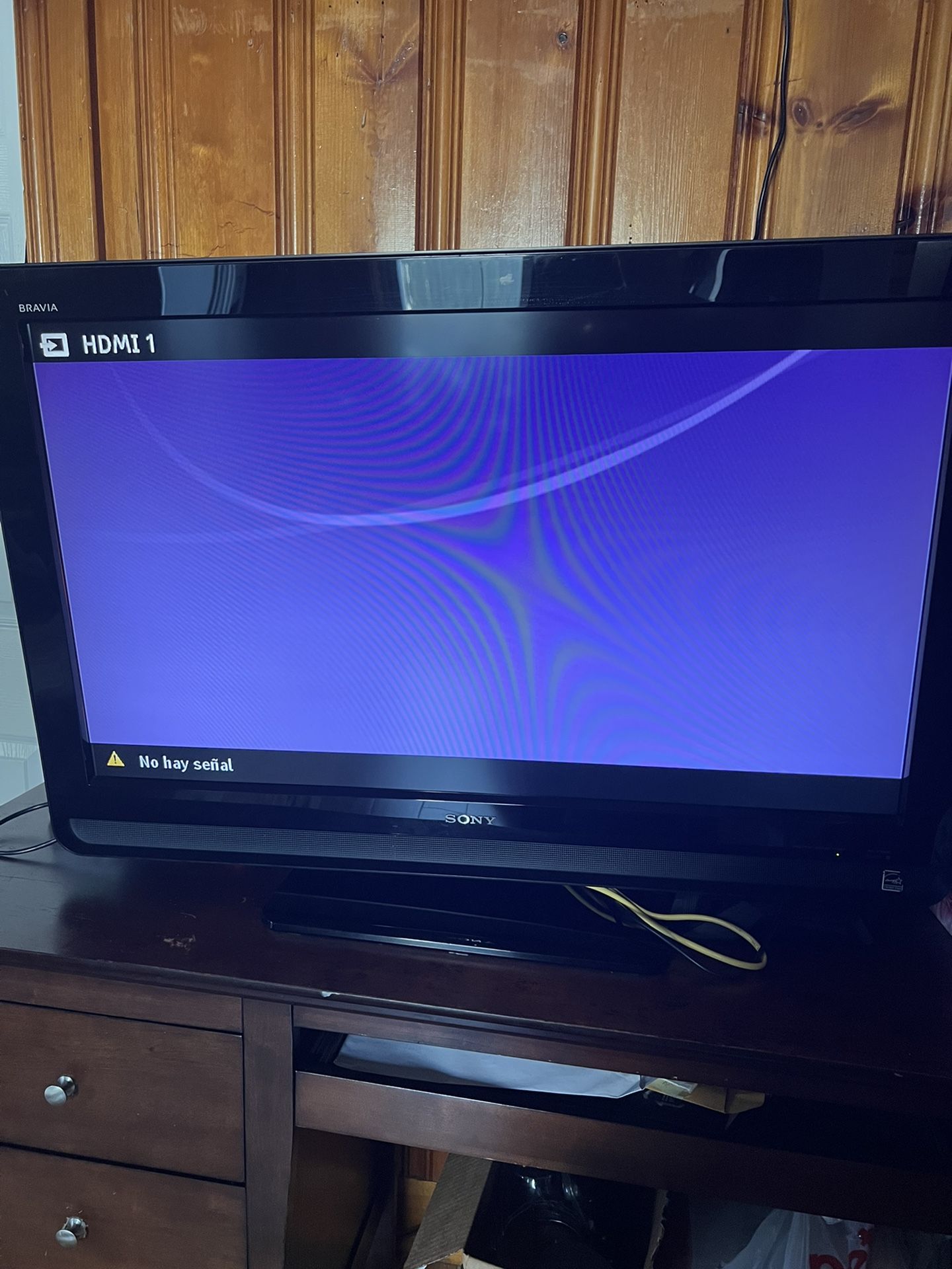 37 inch tv works fine has its control