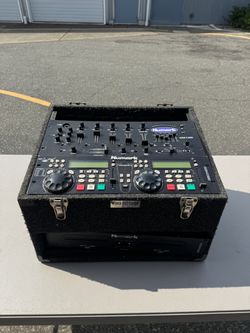 Numark DJ Mixer & Dual CD Player Setup w/ Rack Case
