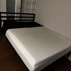 Queen Bed Frame With Mattress $50