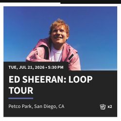 Ed Sheeran Tickets Petco Park July 21