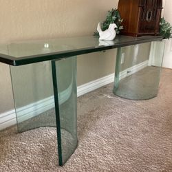 Solid Glass 2 Table Set