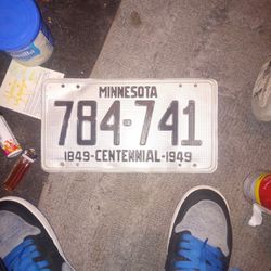 Vintage 1949 Minnesota License Plate 30$