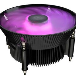 Cooler Master i71C RGB Intel Low-Profile CPU Air Cooler, Anodized Black Aluminum Fins, Copper Insert Base, MF120 RGB Lighting Fan for Intel LGA1200/11