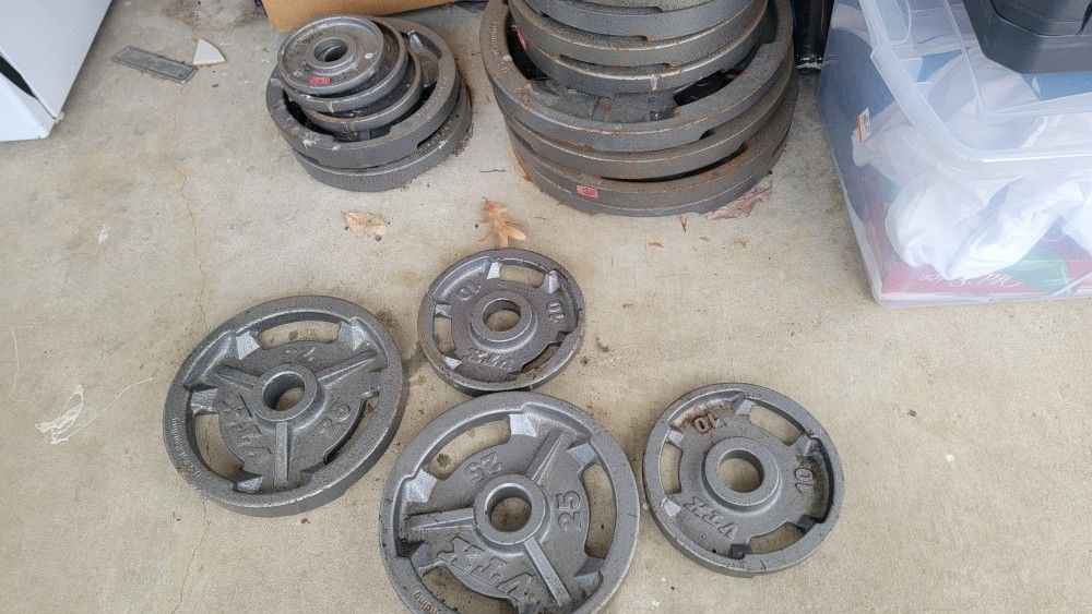 PAIR OF OLYMPIC SIZE WEIGHT PLATES VTX 1LOT