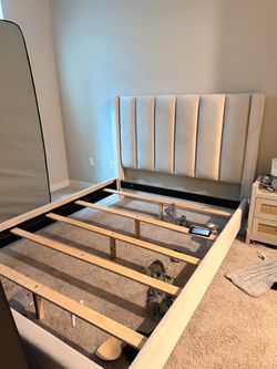 Queen size bed with night stand