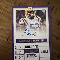 Kendall Beckwith Rookie Autograph LSU