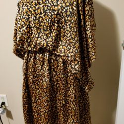 One Shoulder Printed Dress Size 3xl