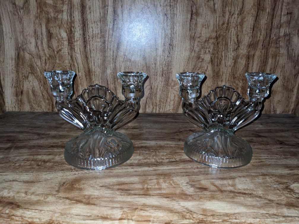 Pair of Vintage Double Candlesticks