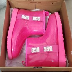 UGG  Classic Rain  Pink Boots 