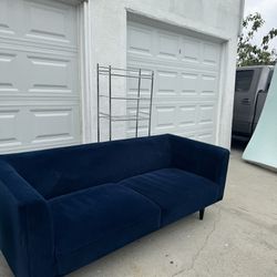 Blue velvet Couch 