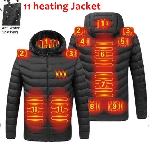 NWE Men Winter Warm USB Heating Jacket- Waterproof 