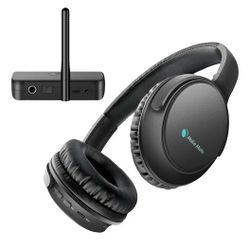 Wireless Headphones for TV Watching with Optical Bluetooth Transmitter, makemate BKM200 Digital TV Headsets, Easy Plug & Charge, up to 165f