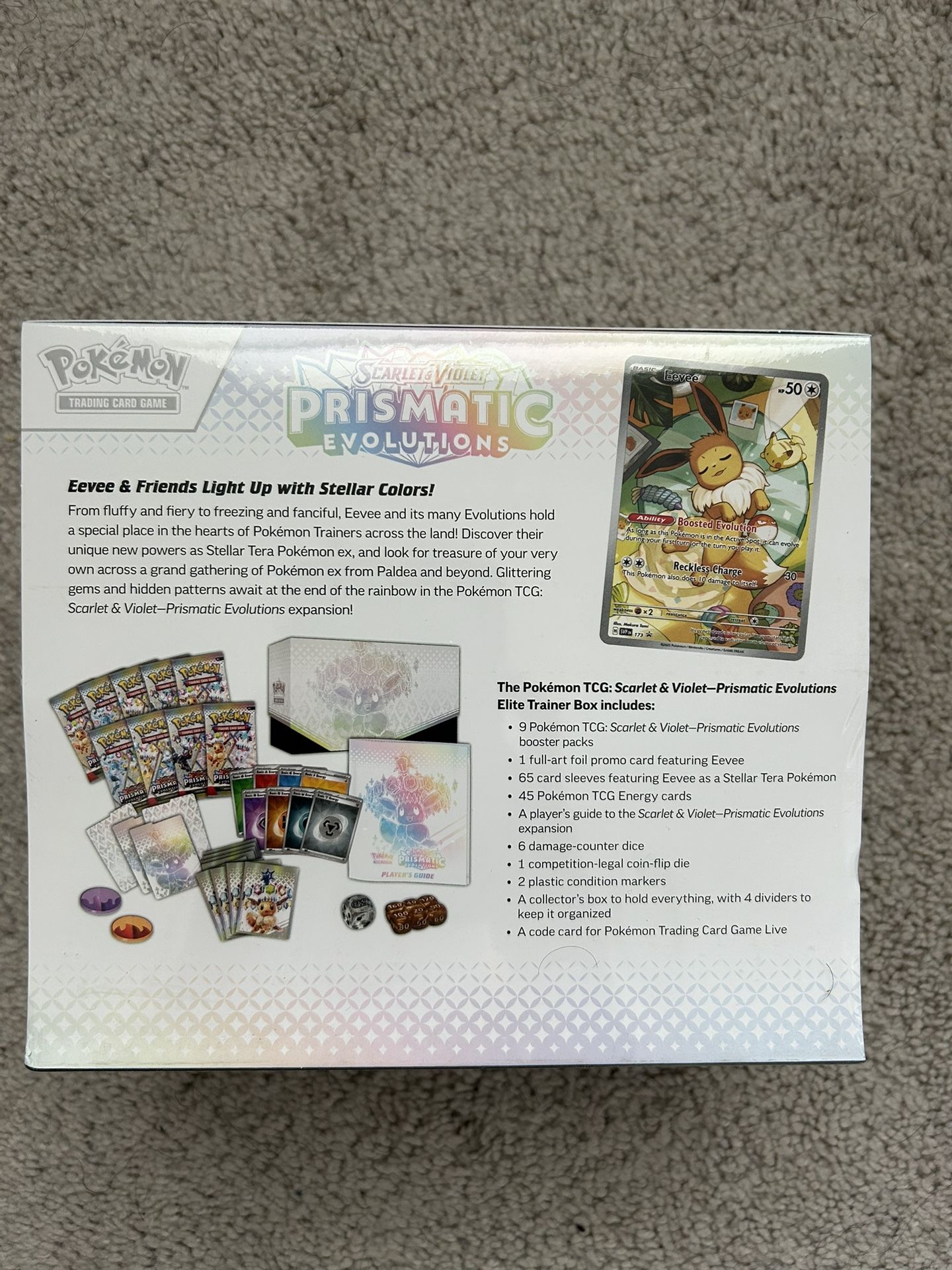 Pokemon Prismatic Evolutions ETB, Binder Collection, Poster Collection Trading cards