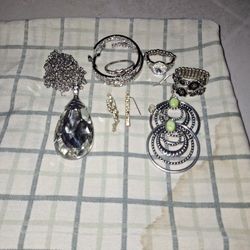 Necklace Rings And Ear Rings.