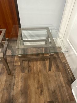 Glass side table