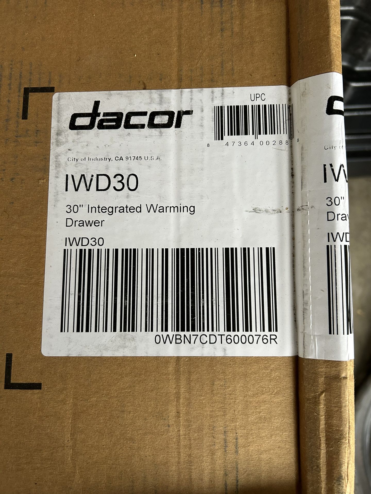 Dacor Warming Drawer - New