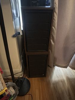 Vintage Fisher XP 88 Speakers (24” H, 13.5” L,12” D) 