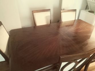 Wood Dining Table with Chairs Set