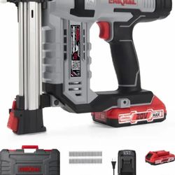 Cordless T Nailer Battery Powered, 14 Gauge 3/4'' (ST18) Electric Nail Gun, 2×Batteries, Charger and 200 Nails Included...NEW IN BOX